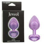 Jewel Large Amethyst Heart Plug with Iridescent Finish and Sparkling Gem Accent Default Title > Anal Range > Jewel Butt Plugs