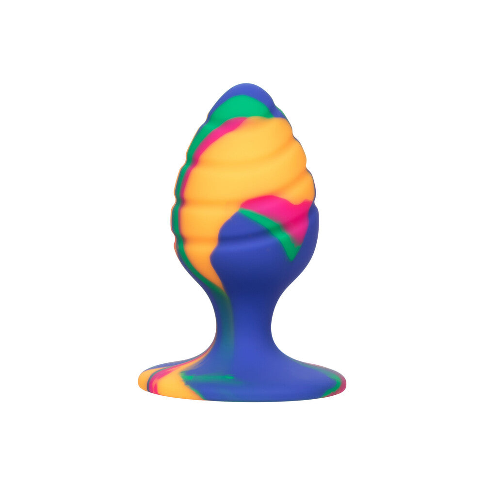 Cheeky Medium Swirl Tie Dye Butt Plug Multi Butt Plugs