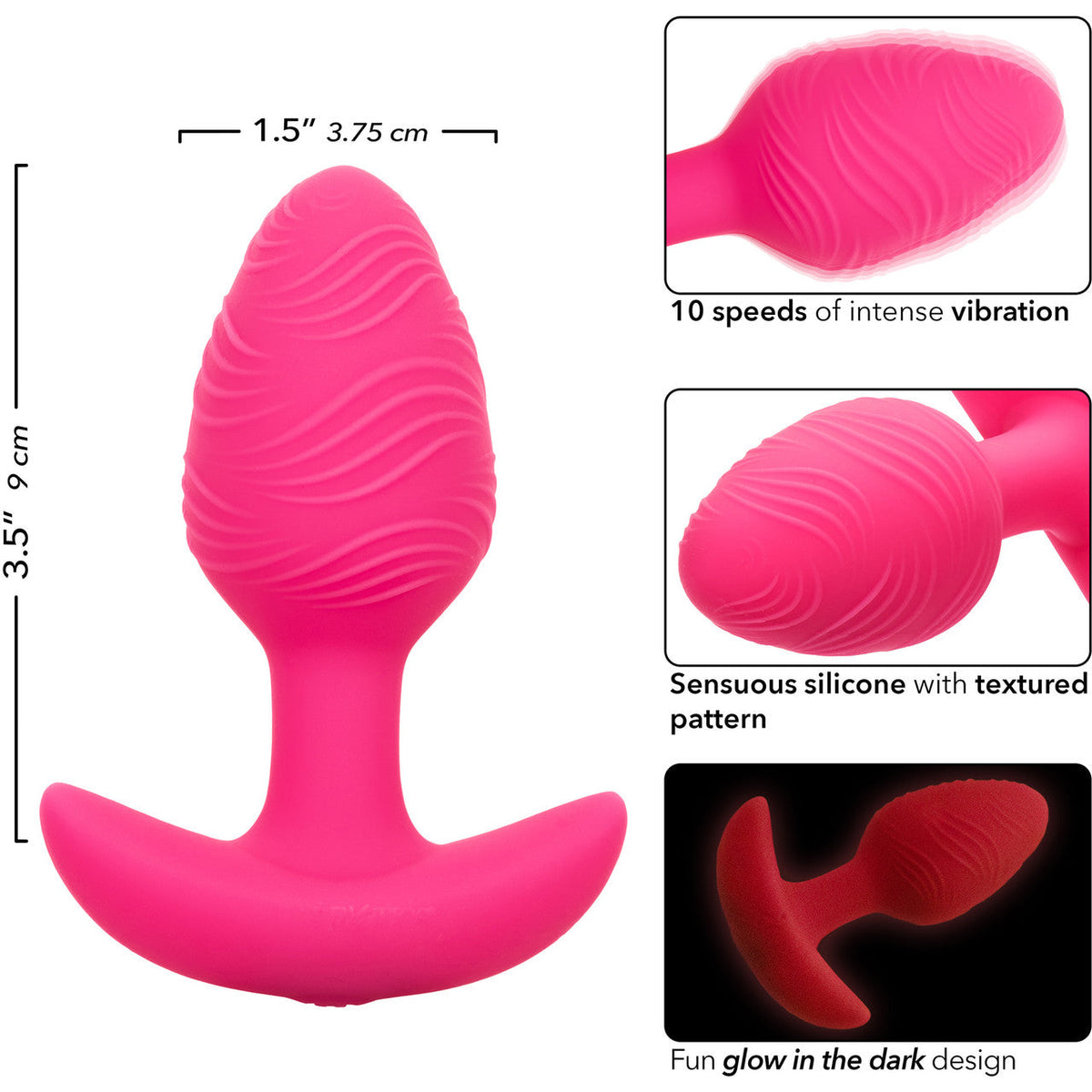 Cheeky Vibrating Glow in the Dark Butt Plug > Anal Range > Vibrating Butt Plugs