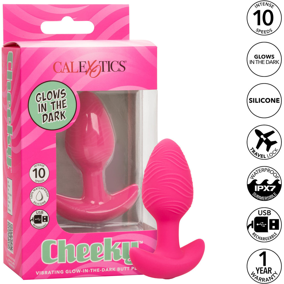 Cheeky Vibrating Glow in the Dark Butt Plug > Anal Range > Vibrating Butt Plugs