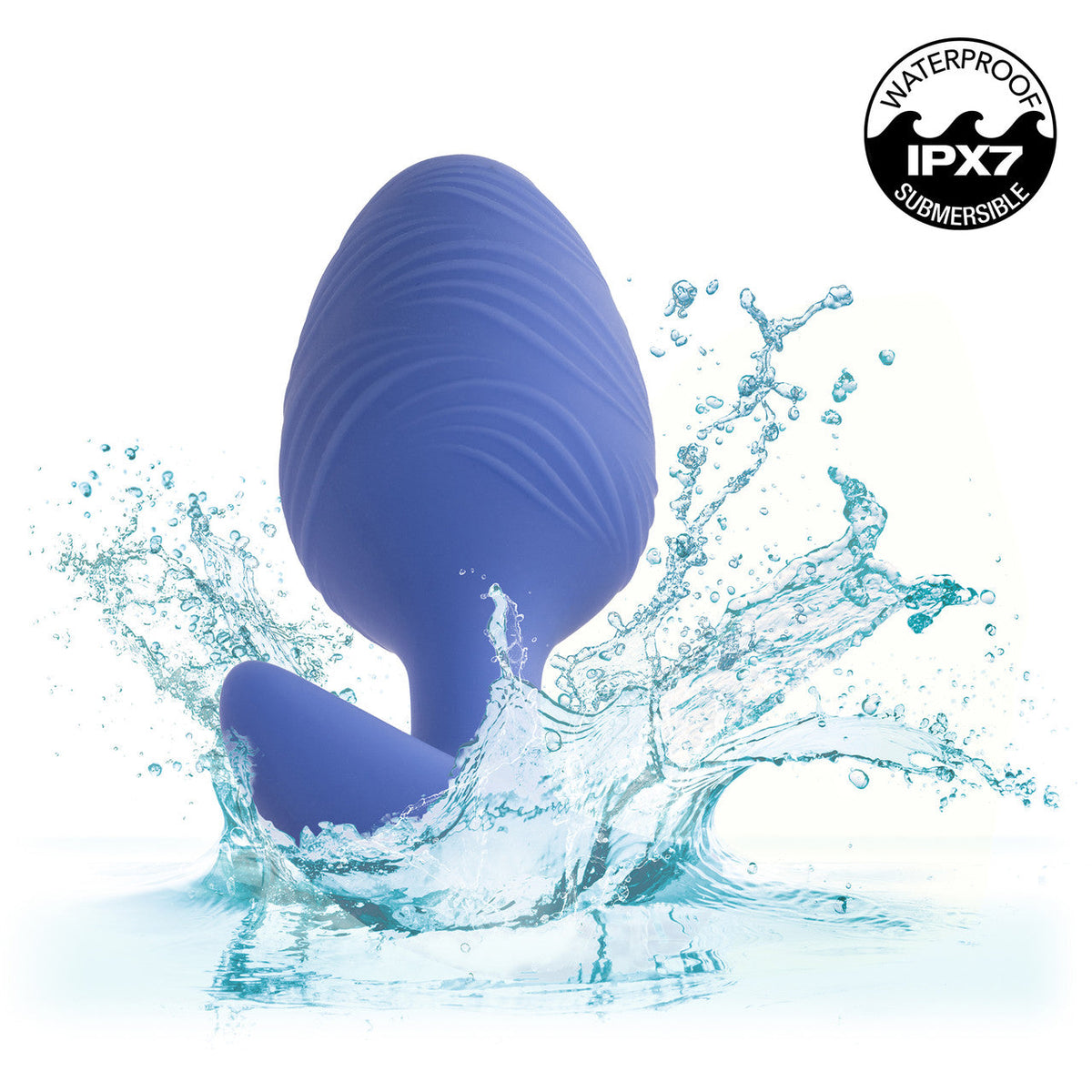 Cheeky™ Vibrating Glow-In-The-Dark Large Blue Silicone Butt Plug with 10 Speeds and Battery > Anal Range > Vibrating Butt Plugs