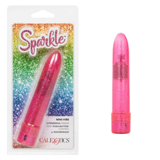 Sparkle Mini Vibe Pink Bullet Massager with 3 Speeds Waterproof Small Vibrator Pink BULLETS