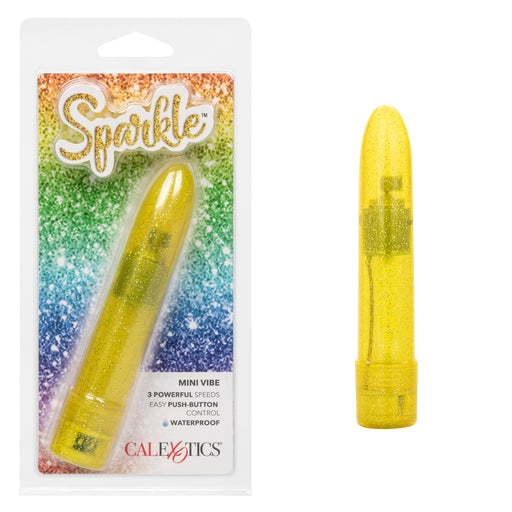 Sparkle Mini Vibe Yellow Bullet Massager with 3 Speeds Waterproof Small Vibrator Default Title BULLETS