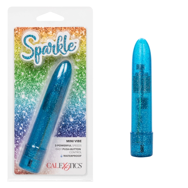 Sparkle Mini Vibe Blue Bullet Massager with 3 Speeds Waterproof Small Vibrator Default Title BULLETS