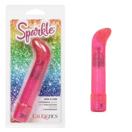 Sparkle Mini G-Vibe Pink Mini G Massager With 3 Speeds Waterproof 4.5 Inch Pink Vibrators