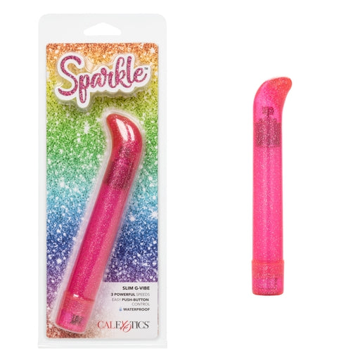 Sparkle Slim G-Vibe Pink Slim G-Spot Massager with 3 Vibration Speeds Waterproof Design Pink BULLETS