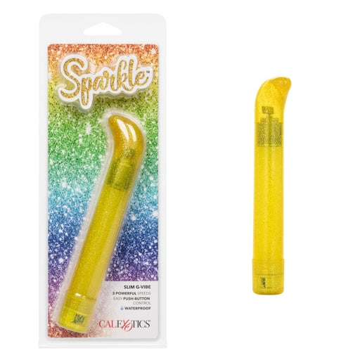 Sparkle Slim G-Vibe Yellow Waterproof G-Spot Massager with 3 Vibration Speeds Default Title BULLETS