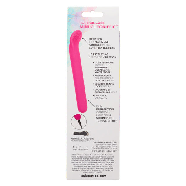 Bliss Liquid Silicone Mini Clitoriffic Vibrator, Pink, 10 Speed Rechargeable > Vibrators > Mini Vibrators