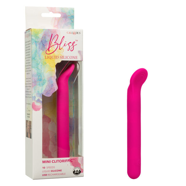 Bliss Liquid Silicone Mini Clitoriffic Vibrator, Pink, 10 Speed Rechargeable > Vibrators > Mini Vibrators