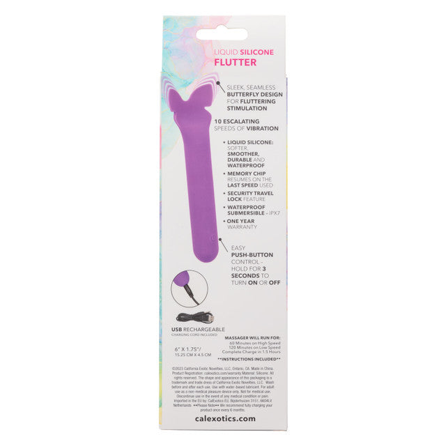 Bliss Liquid Silicone Flutter Vibrator in Purple with 10 Speeds and Design > Vibrators > Mini Vibrators