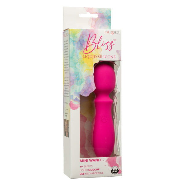 Bliss Liquid Silicone Mini Wand Pink Waterproof 10 Speeds Compact Size > Sex Toys > Mini Massagers