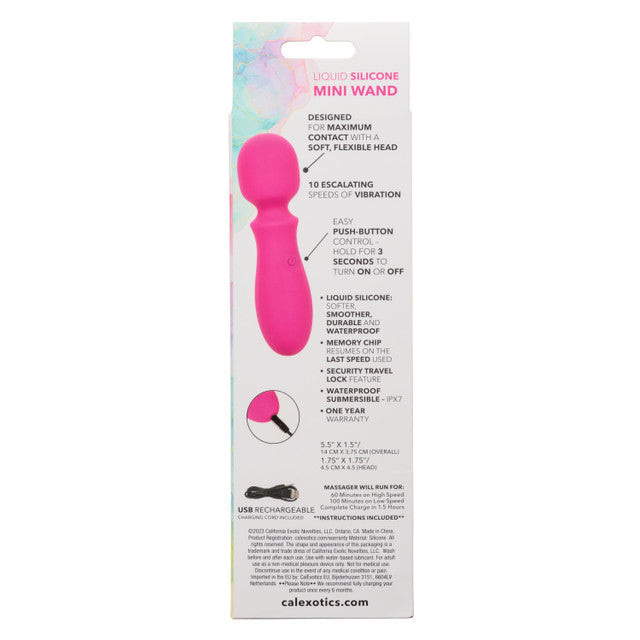 Bliss Liquid Silicone Mini Wand Pink Waterproof 10 Speeds Compact Size > Sex Toys > Mini Massagers