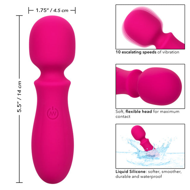 Bliss Liquid Silicone Mini Wand Pink Waterproof 10 Speeds Compact Size > Sex Toys > Mini Massagers