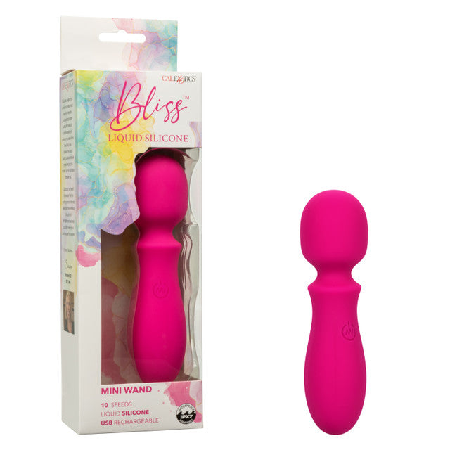 Bliss Liquid Silicone Mini Wand Pink Waterproof 10 Speeds Compact Size > Sex Toys > Mini Massagers