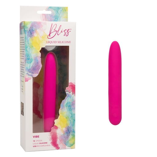 Bliss Liquid Silicone Vibe Pink 10-Speed Rechargeable Vibrator Default Title BULLETS