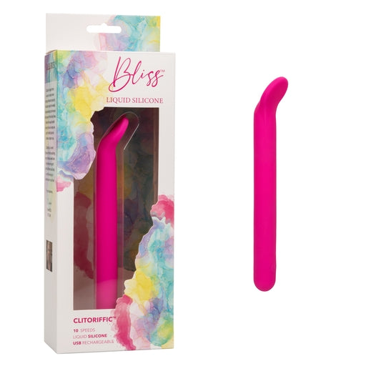 Bliss Liquid Silicone Clitoriffic Pink Flexible Vibrator with 10 Speeds and USB Rechargeable Default Title BULLETS