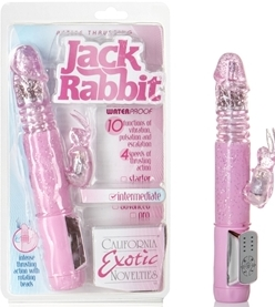 Jack Rabbit Petite Thrusting Vibrator Pink 5 Inch Waterproof with 10 Vibration and 4 Thrusting Modes Default Title VIBRATORS-RABBIT-MULTI