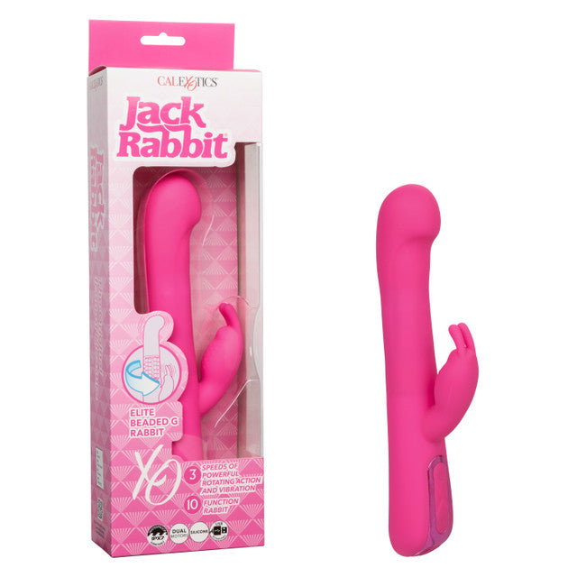 Jack Rabbit Elite Beaded G Rabbit Vibrator in Pink with Dual Stimulation and Rotating Action > Sex Toys For Ladies > G-Spot Vibrators