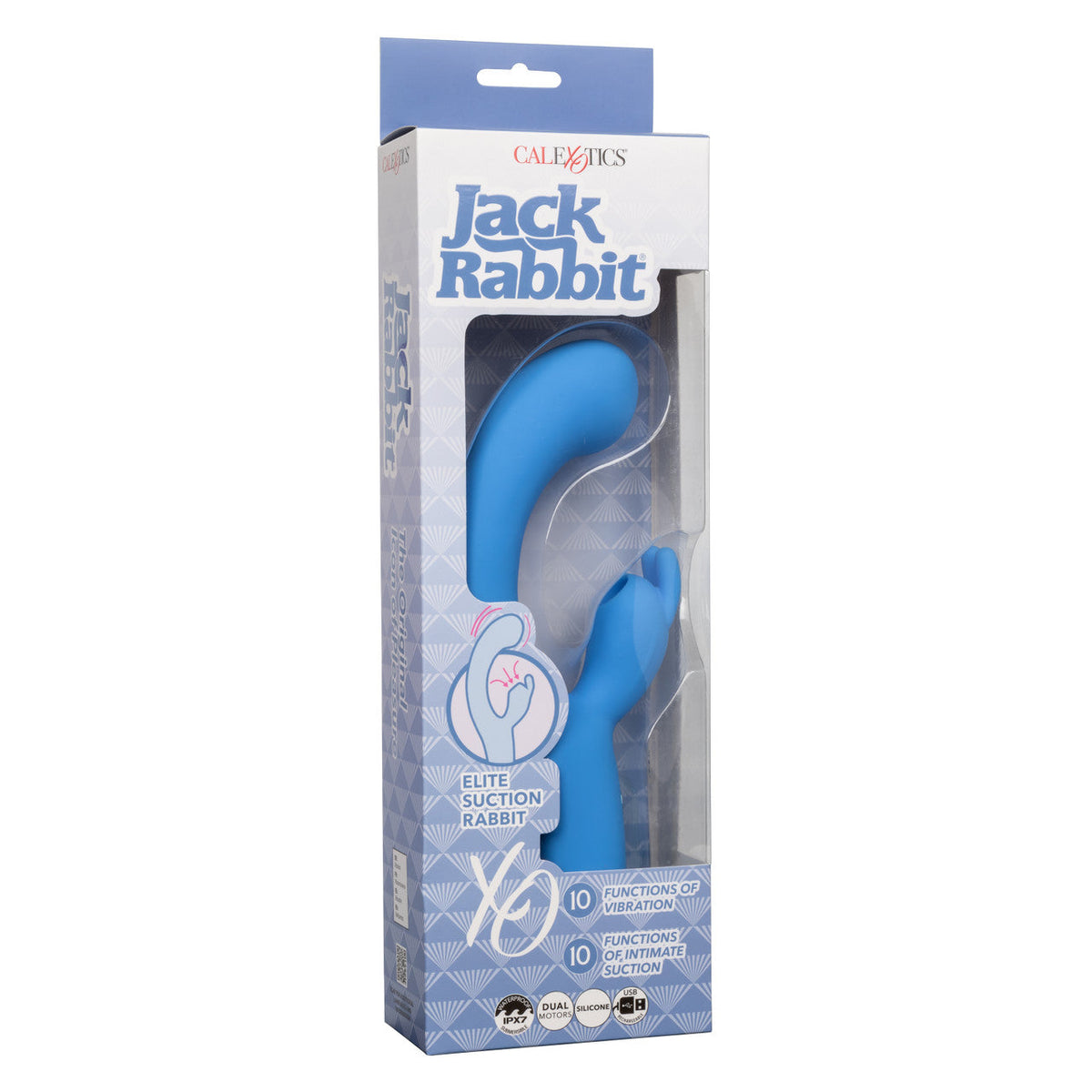 Jack Rabbit Elite Suction Rabbit Blue 8.75 Inch Dual Motors Silicone Vibrator > Vibrators > Ladies > Rabbit
