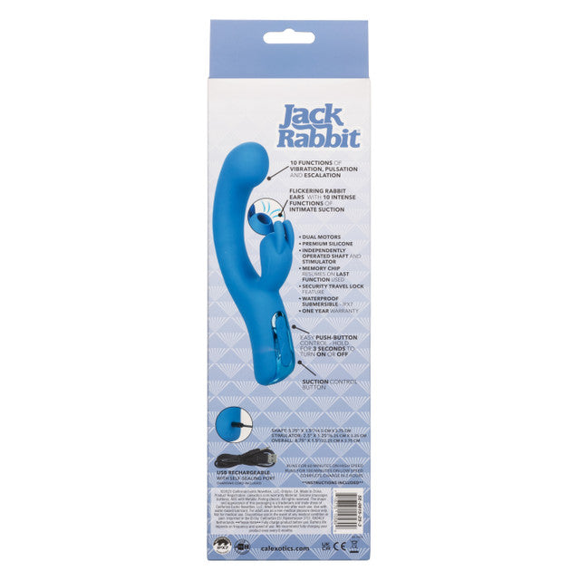 Jack Rabbit Elite Suction Rabbit Blue 8.75 Inch Dual Motors Silicone Vibrator > Vibrators > Ladies > Rabbit