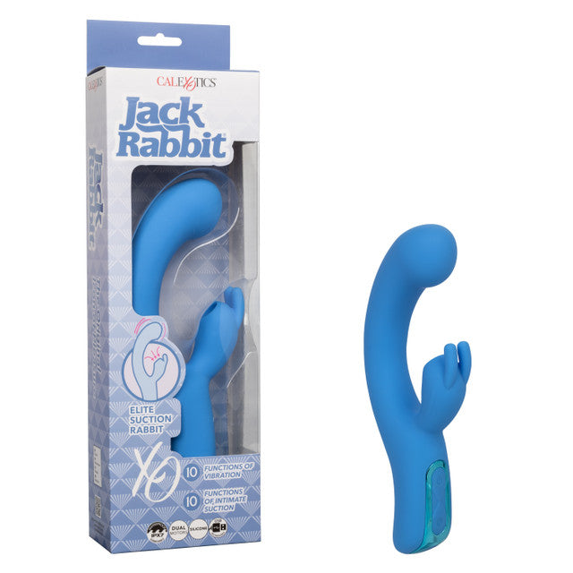 Jack Rabbit Elite Suction Rabbit Blue 8.75 Inch Dual Motors Silicone Vibrator > Vibrators > Ladies > Rabbit
