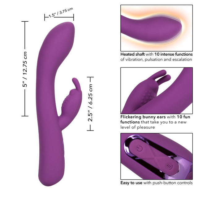 Jack Rabbit Elite Warming Rabbit Purple 9.2 Inch with Heating Function Silicone > Vibrators > Ladies > Rabbit