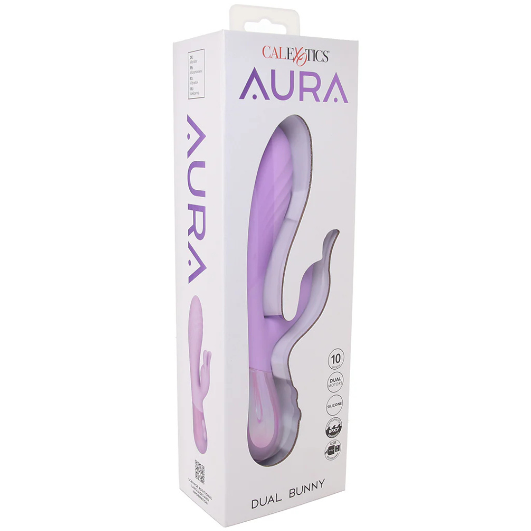 Aura Dual Bunny Dual-Ended Vibrator – Clitoral and G-Spot Stimulation Device Default Title > Vibrators > Ladies > Rabbit Main image