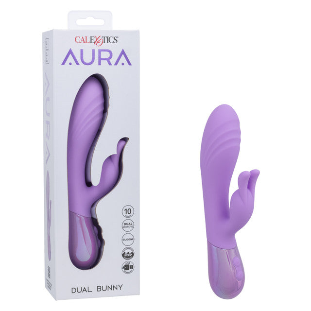 Aura Dual Bunny Dual-Ended Vibrator – Clitoral and G-Spot Stimulation Device > Vibrators > Ladies > Rabbit