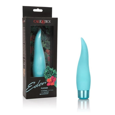 CalExotics Eden Flicker Blue Tongue Shaped Clit Vibrator with 10 Intense Functions and Waterproof Silicone Body Default Title VIBRATORS