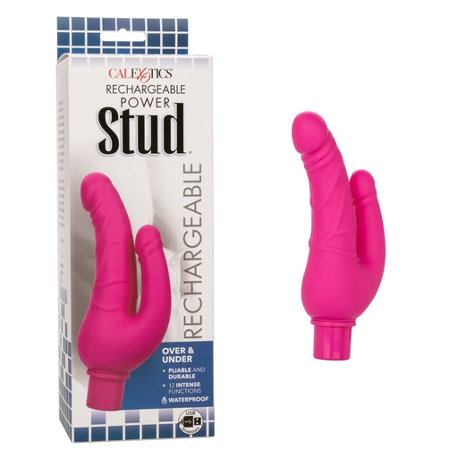 Power Stud Over and Under Rechargeable Vibrator Pink Default Title Vibrators