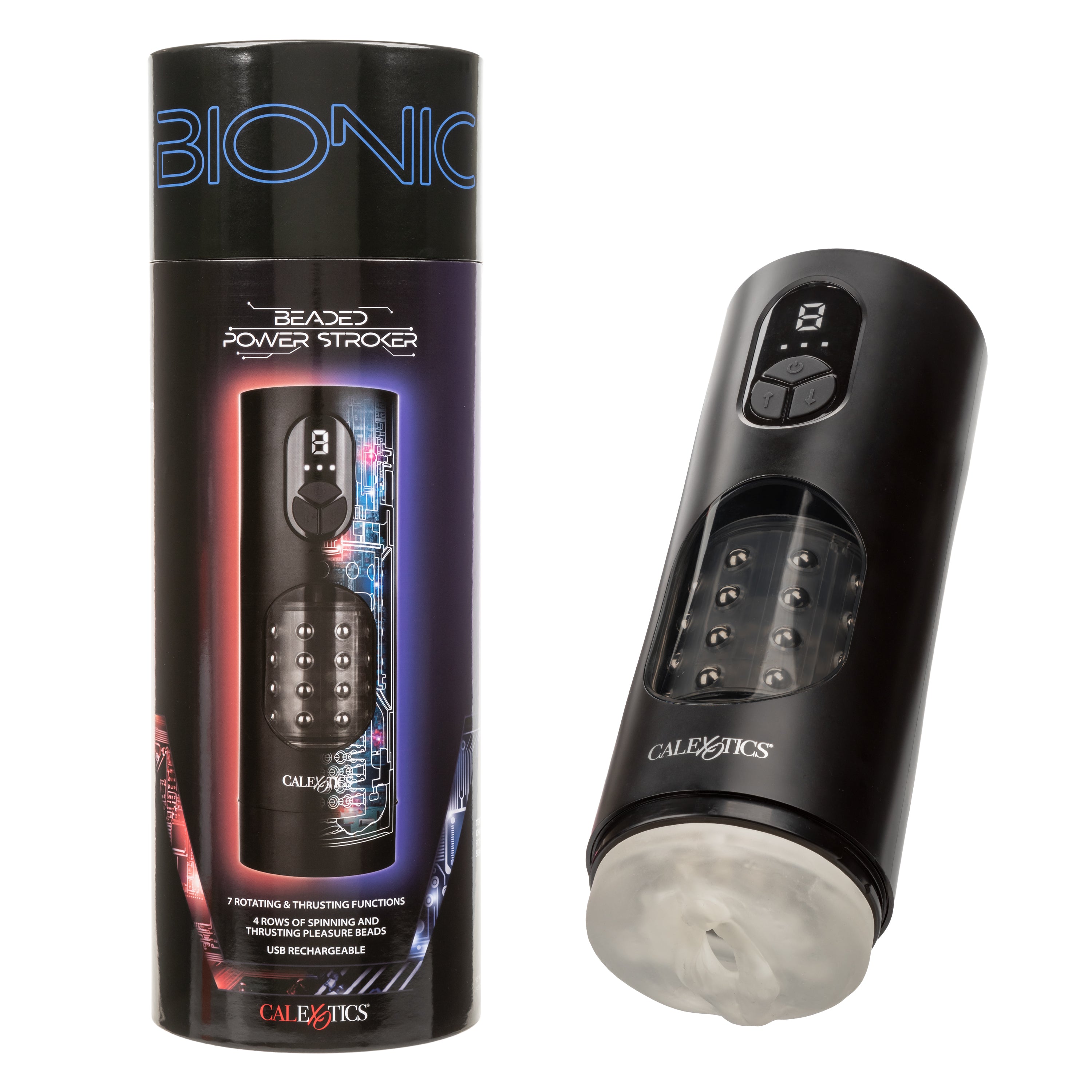 Bionic Beaded Power Stroker with Seven Functions of Stroking and Rotating Beads Default Title Strokers - Cup|Egg