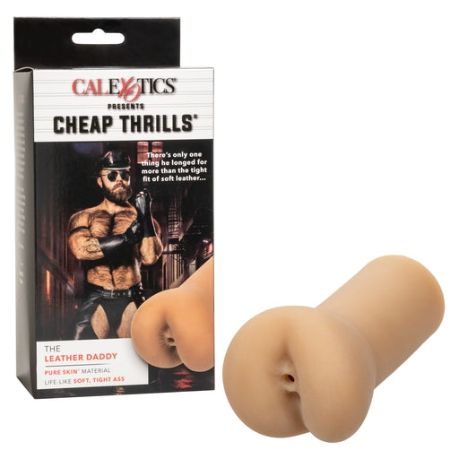 Cheap Thrills The Leather Daddy Stroker 5.5 Inch Flesh Tone with Pure Skin Material Default Title Strokers - Manual