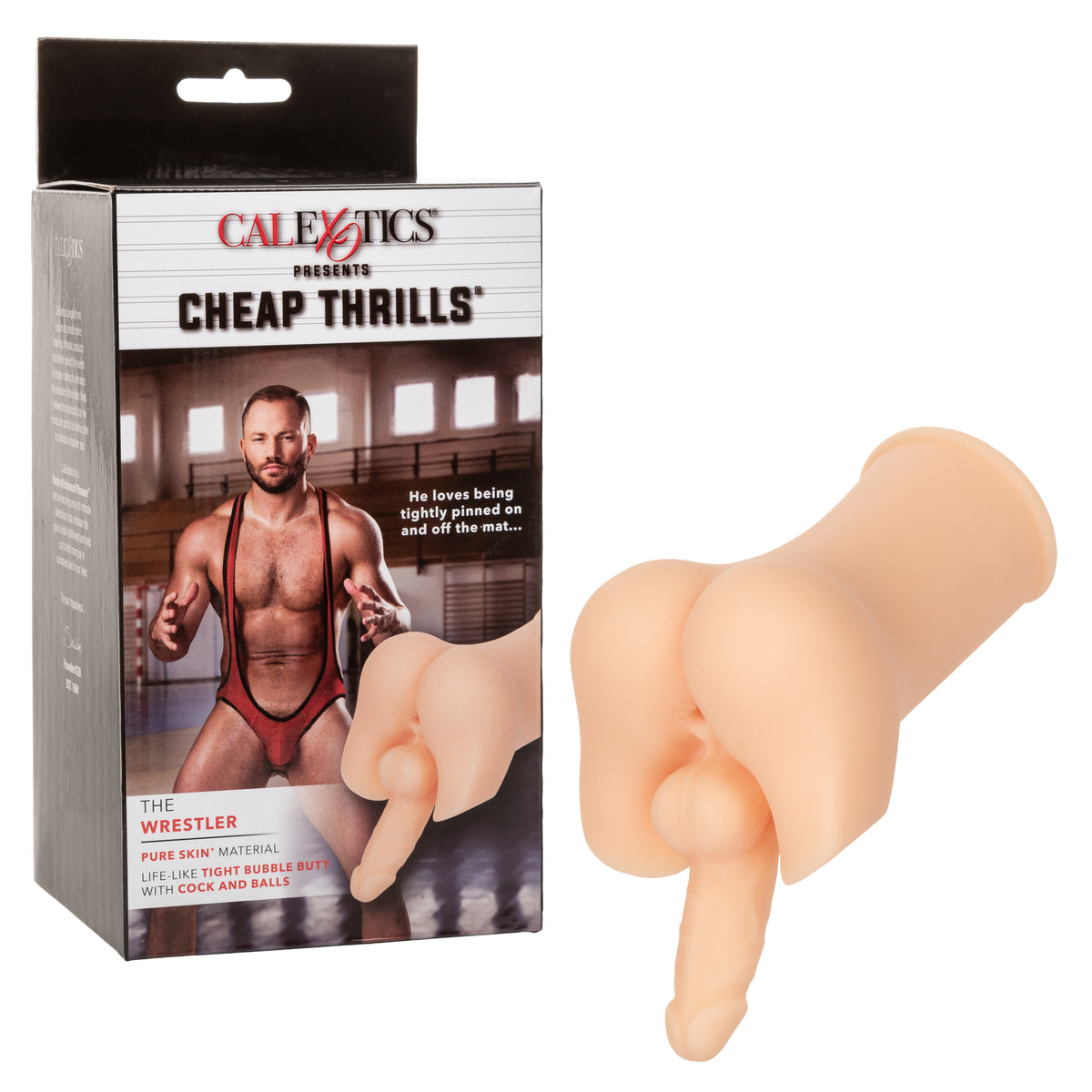 Cheap Thrills The Wrestler Stroker - Realistic Pure Skin Male Masturbator for Ultimate Pleasure Beige Strokers - Manual