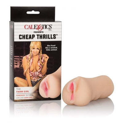 Cheap Thrills The Farm Girl Realistic Flesh Tone Pureskin TPE Stroke Sleeve Beige Strokers - Manual