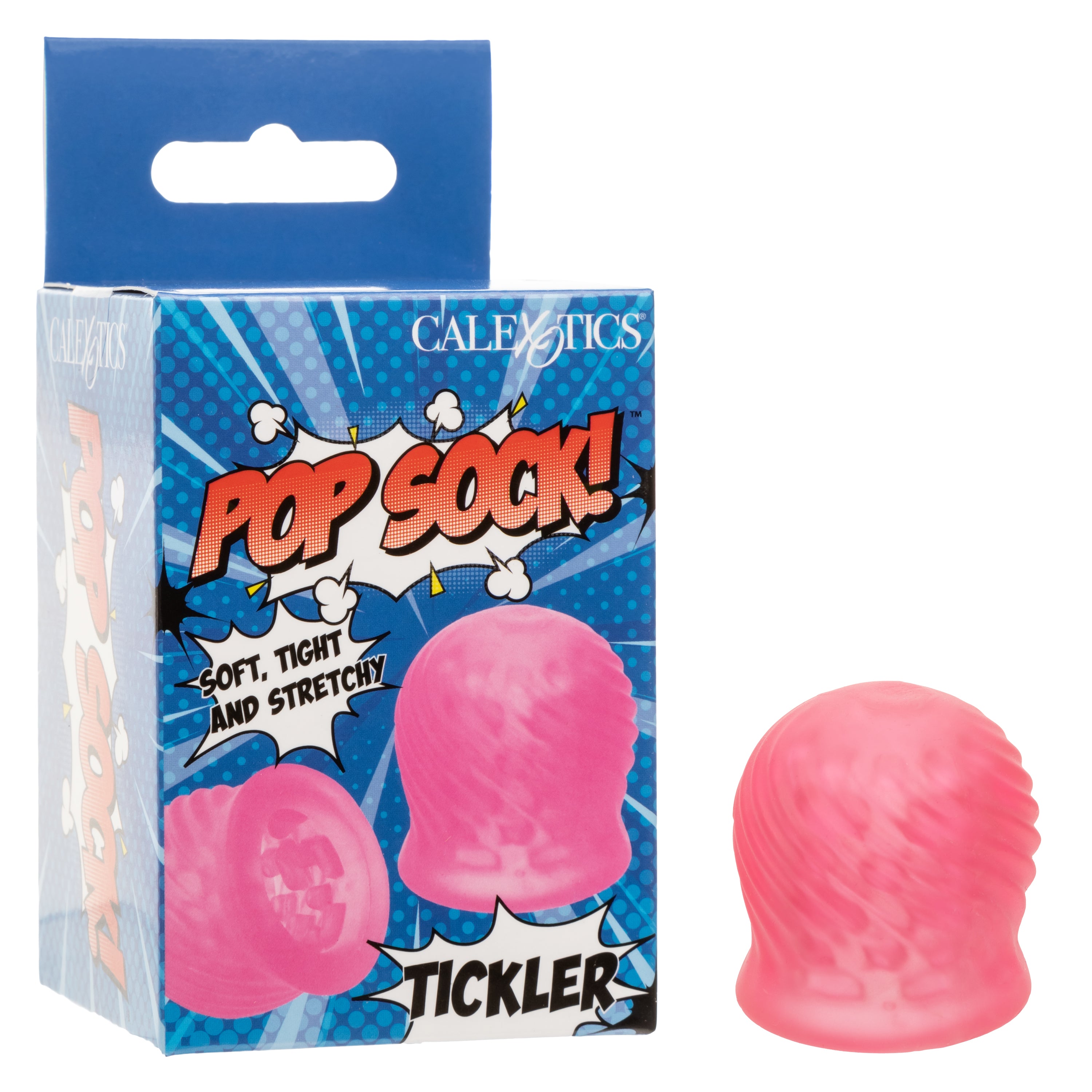 Pop Sock Tickler Pink Reversible Textured Stroker Secondary image