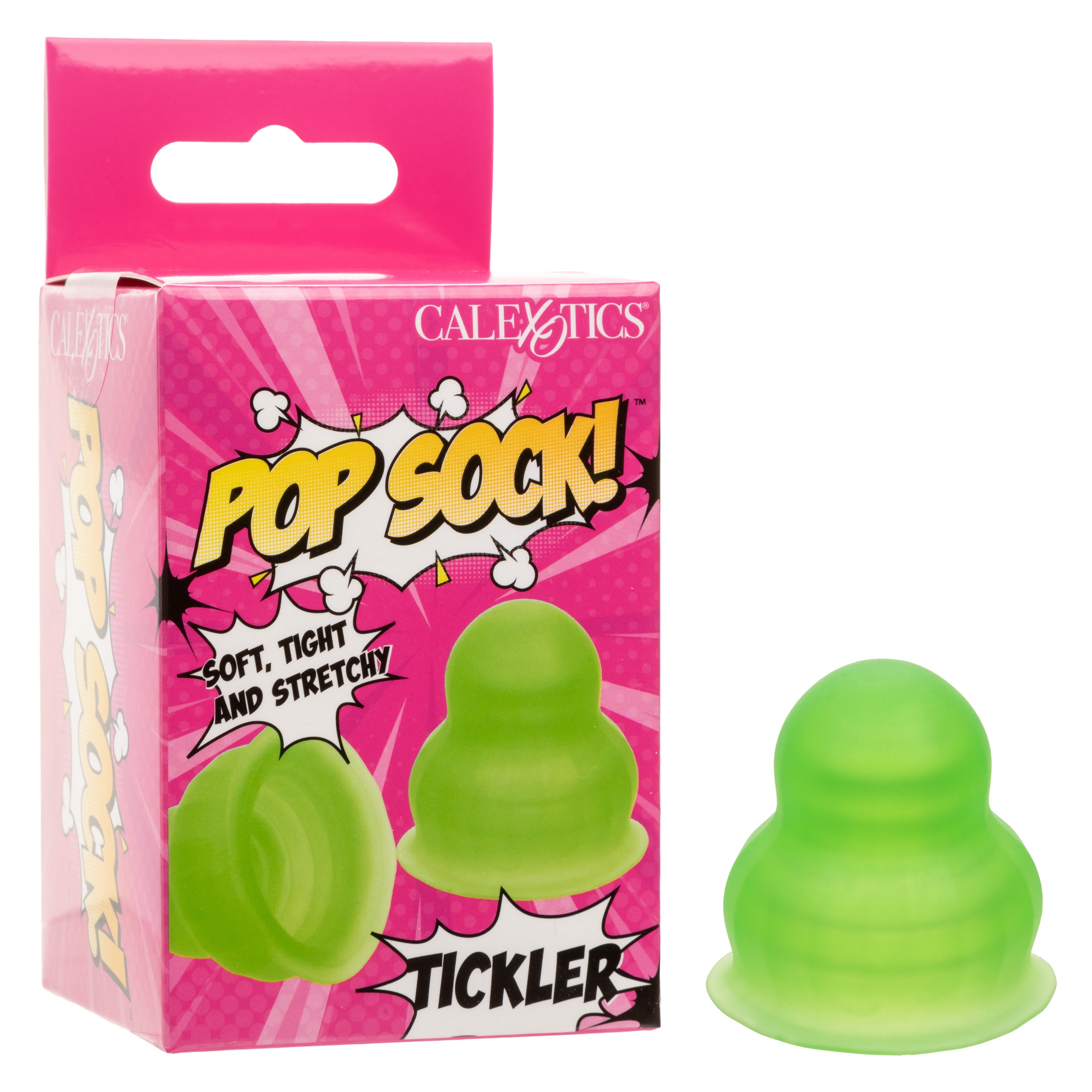 Pop Sock Tickler Green Reversible Textured Stroker Secondary image