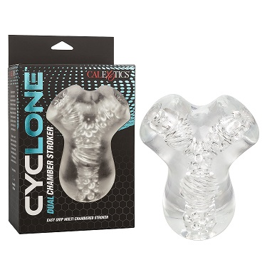 Cyclone Dual Chamber Stroker Transparent Soft Stretchy Material Easy-Grip Design Default Title Strokers - Manual