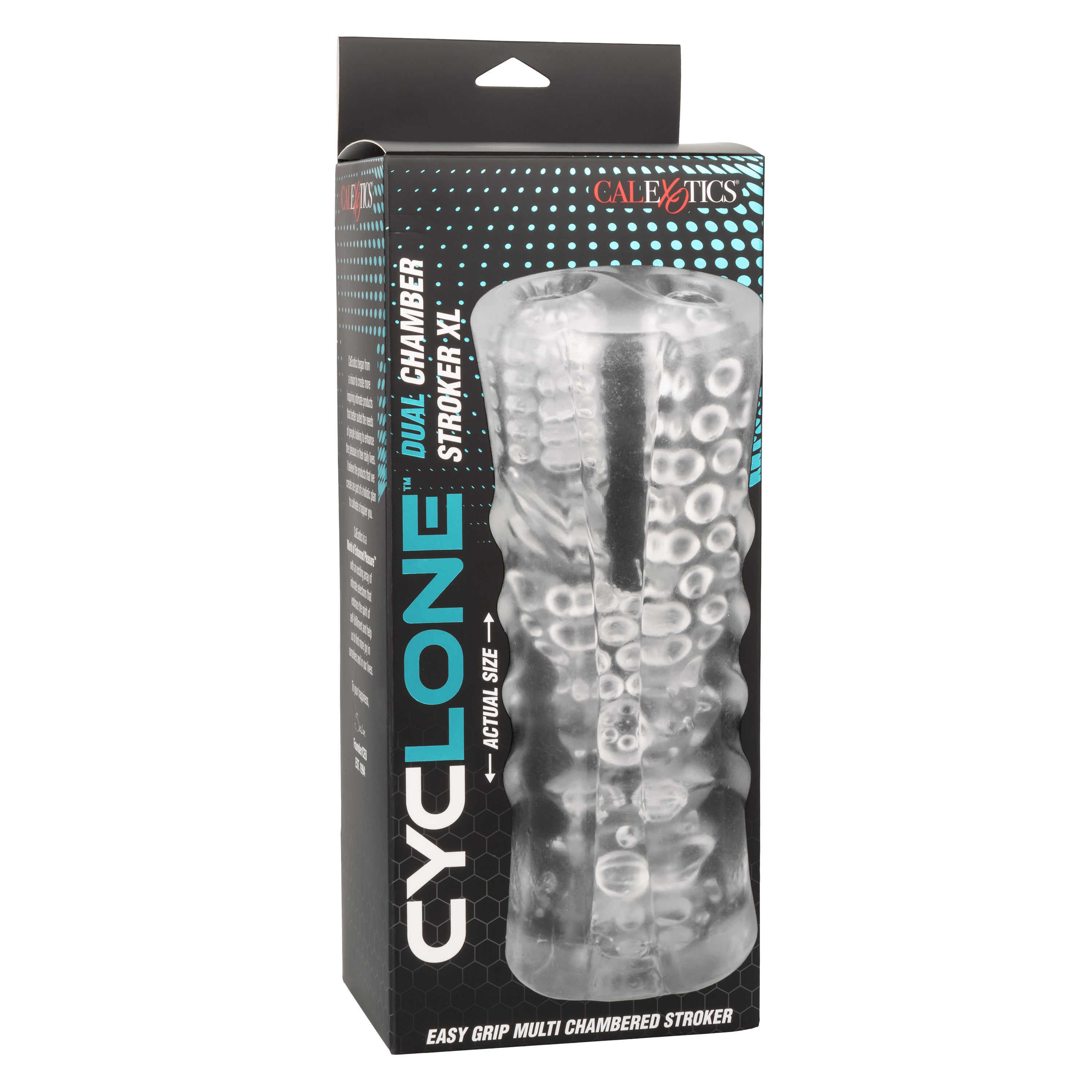 Cyclone Dual Chamber Stroker XL Transparent Easy Grip Multi-Chambered Stroker 1.9 lbs Default Title Strokers - Manual