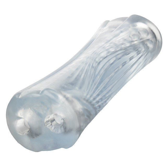 Cyclone Dual Ribbed Stroker XL Transparent Easy Grip Multi-Chambered Stroker > Sex Toys For Men > Masturbators > Manual
