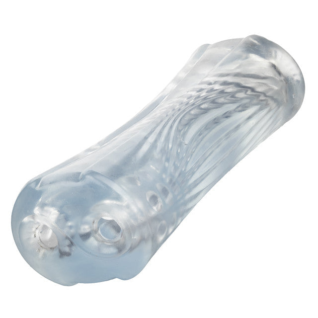 Cyclone Dual Ribbed Stroker XL Transparent Easy Grip Multi-Chambered Stroker > Sex Toys For Men > Masturbators > Manual