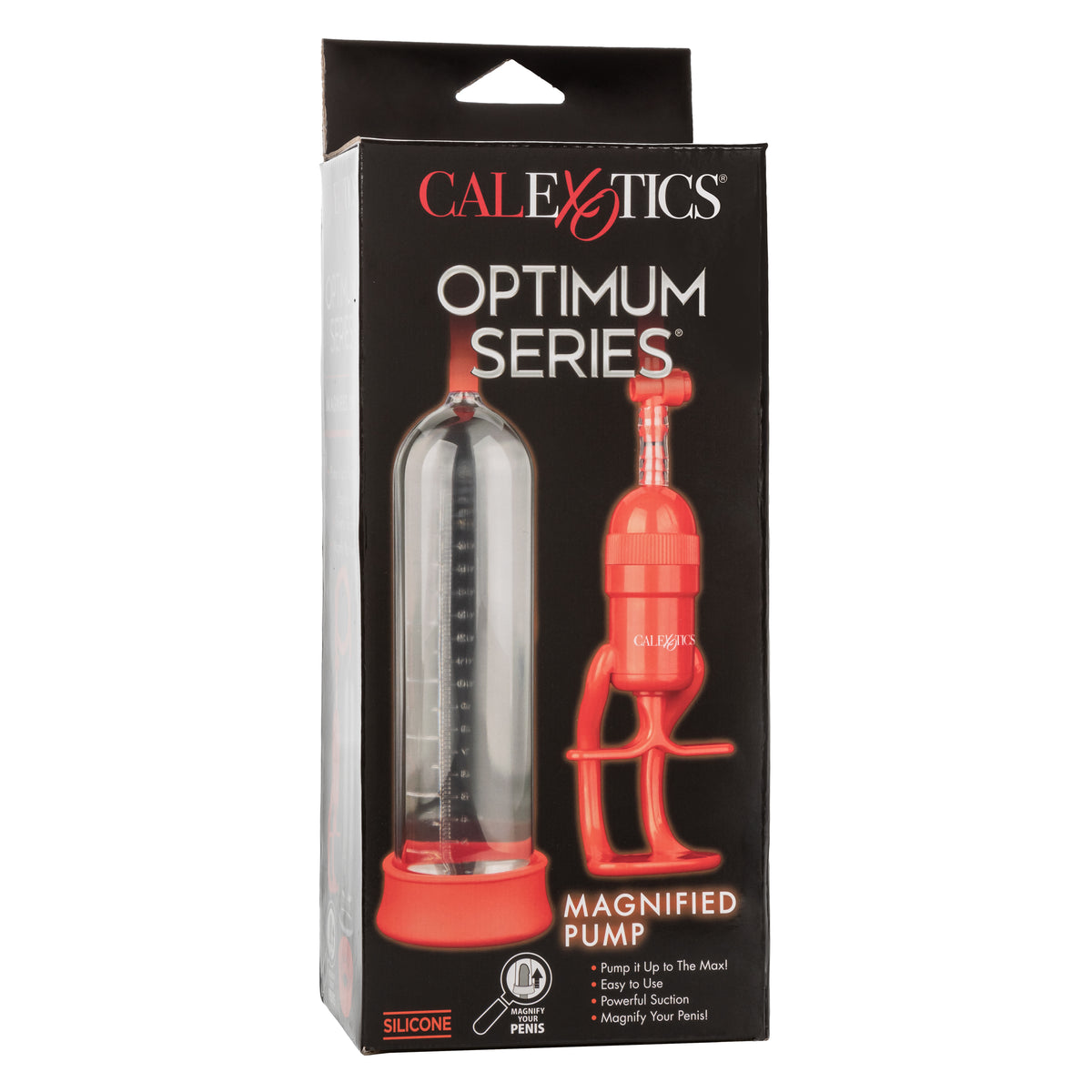 CalExotics Optimum Series Magnified Pump with Clear Cylinder and Red Master Grip Handle Silicone Default Title PUMPS
