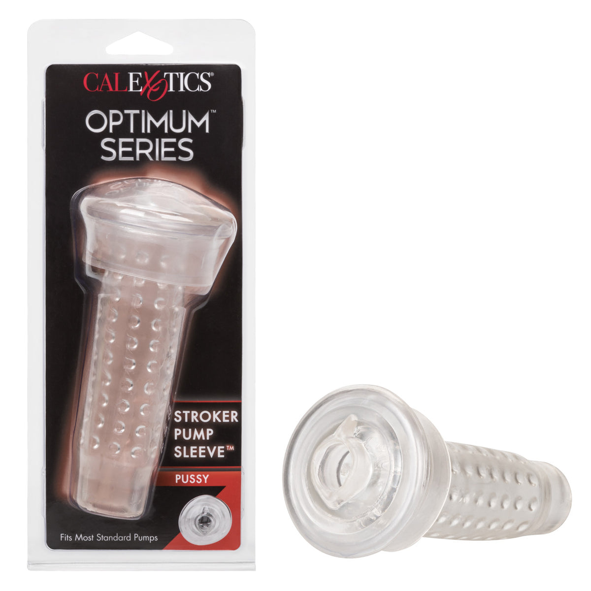 Optimum Series Realistic Stroker Pump Sleeve Pussy 6 Inch Clear > Sex Toys For Men > Masturbators > Manual