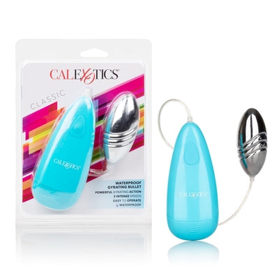 Waterproof Gyrating Bullet Blue with 2-Speed Vibration and Slim Controller Blue BULLETS
