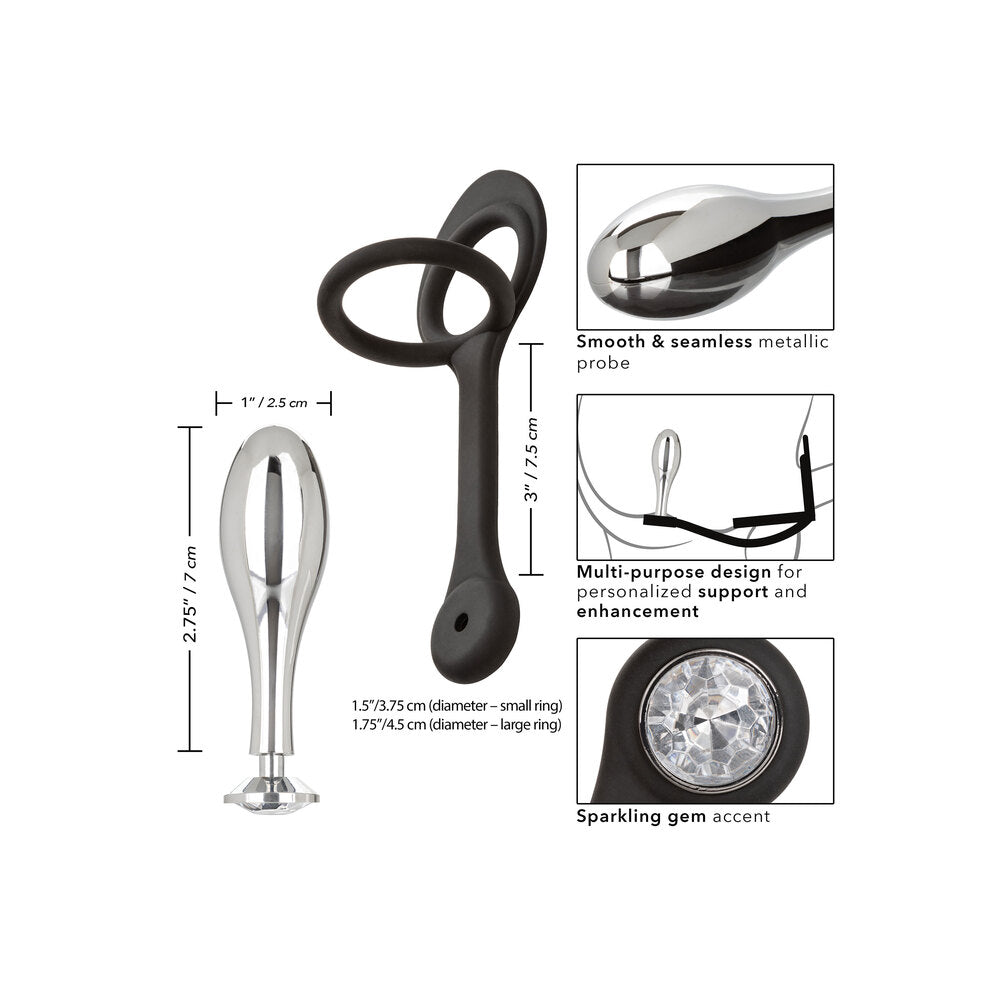 Star Fucker Teardrop Plug And Cockring – Silicone And Metal Dual Enhancer Plug And Cockring > Anal Range > Prostate Plugs