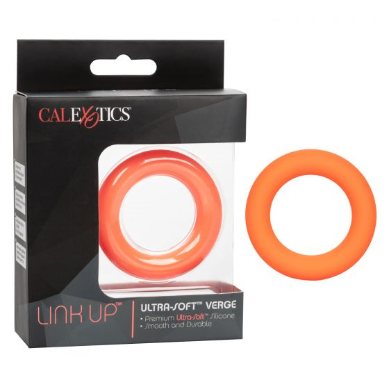 Link Up Ultra-Soft Verge Orange Stretchy Premium Silicone Enhancer Ring Default Title COCK RINGS