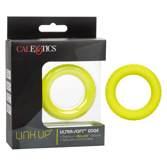 Link Up Ultra-Soft Edge Enhancer Ring Neon Yellow Premium Silicone Default Title COCK RINGS