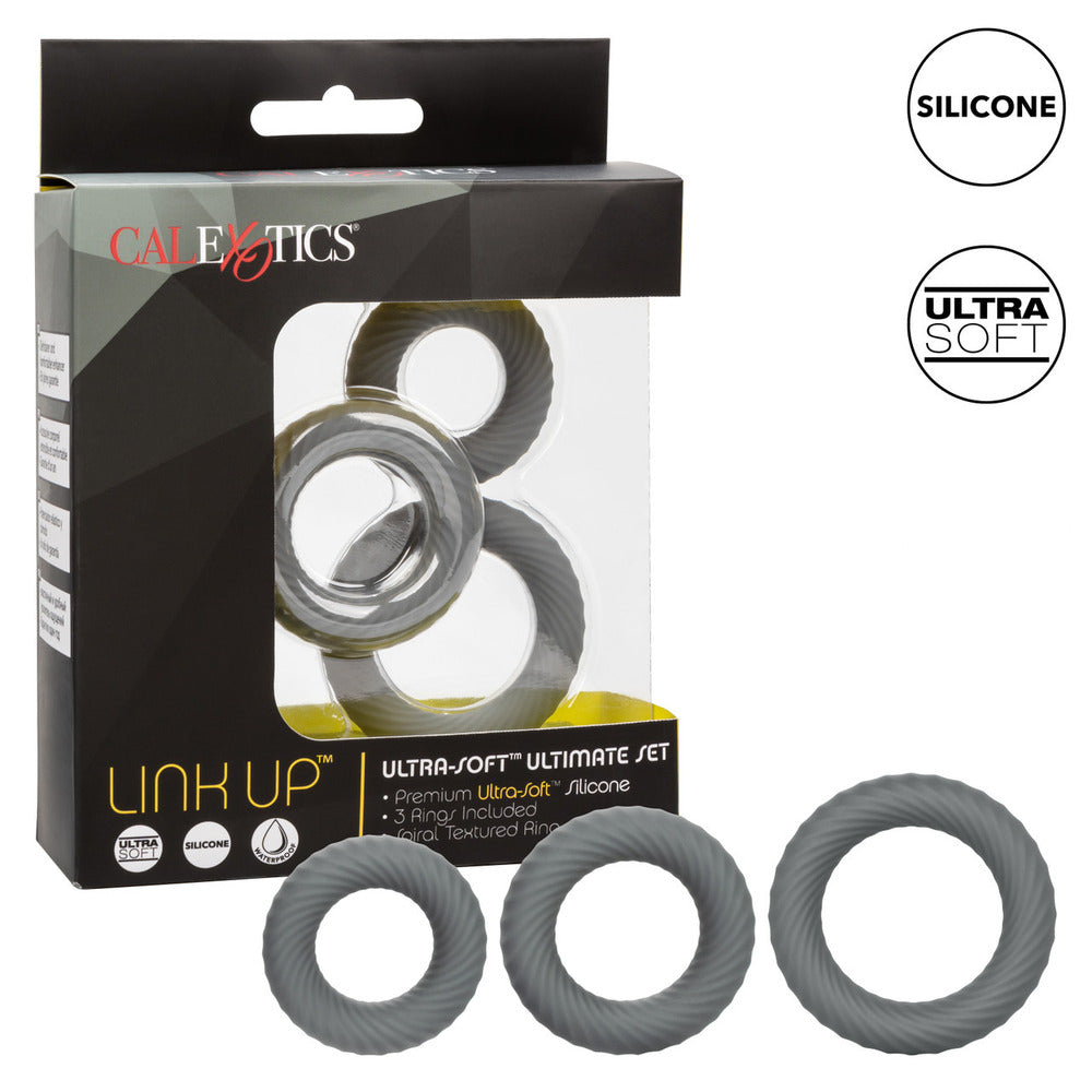 Link Up Ultra Soft Ultimate – Plush Stretchy Cock Ring Set > Cock Ring > Sets