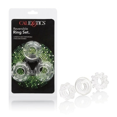 Reversible Ring Set for Erection Enhancement Clear 3-Piece Set Default Title COCK RINGS