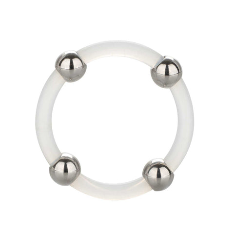 Steel Beaded Silicone Ring Large Default Title COCK RINGS