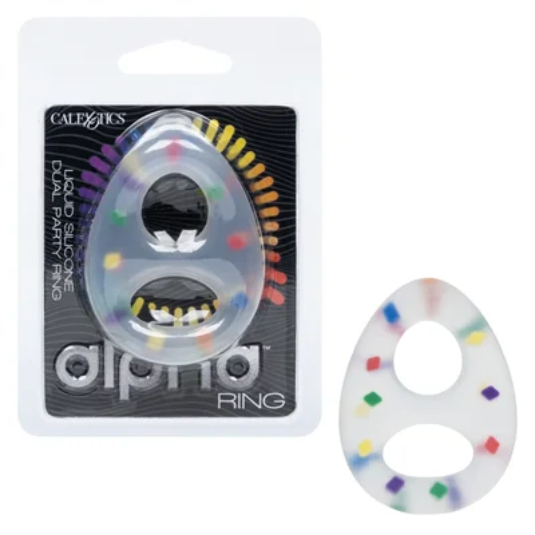 CalExotics Alpha Liquid Silicone Dual Party Ring – Luxury Silicone Cock Ring > Cock Ring > Single Main image